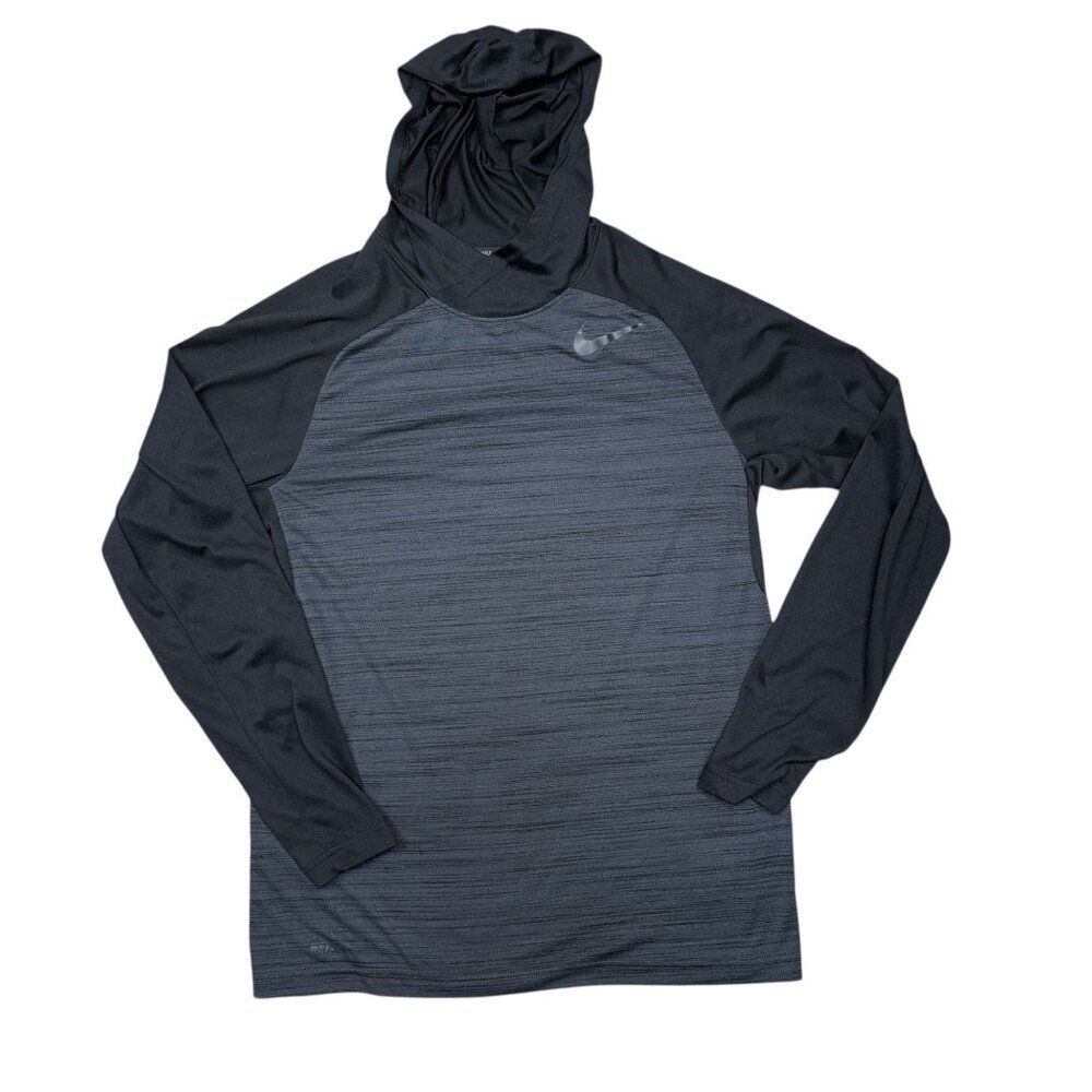 Nike Dri-Fit Long Sleeve hooded Shirt Size Medium